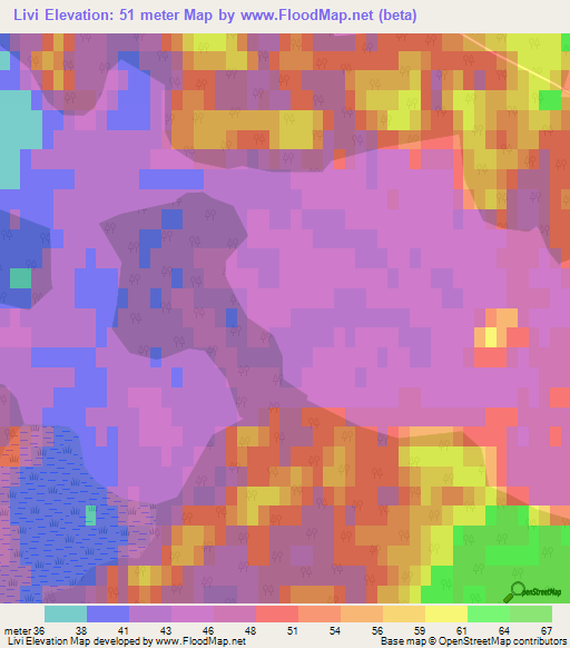 Livi,Latvia Elevation Map