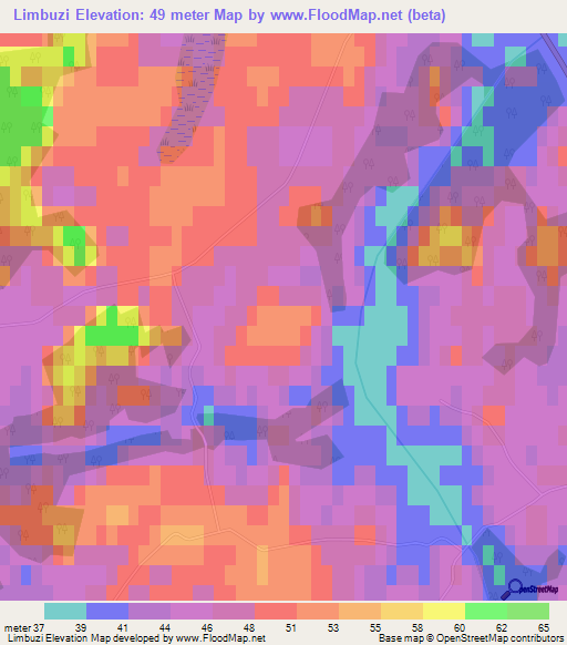 Limbuzi,Latvia Elevation Map