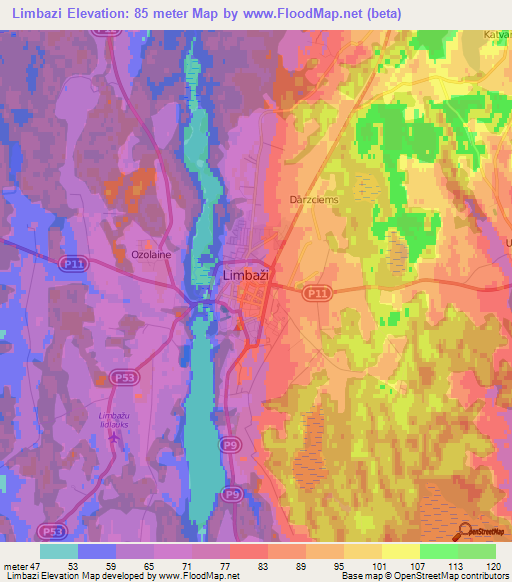 Limbazi,Latvia Elevation Map