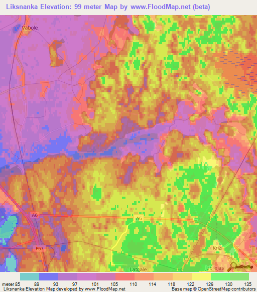 Liksnanka,Latvia Elevation Map