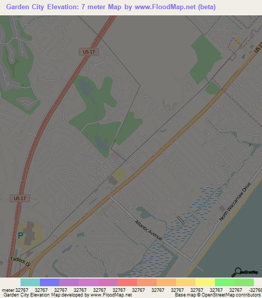 Garden City,US Elevation Map