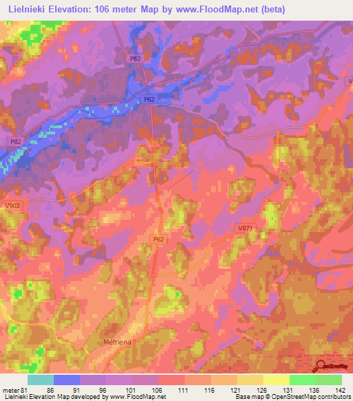 Lielnieki,Latvia Elevation Map