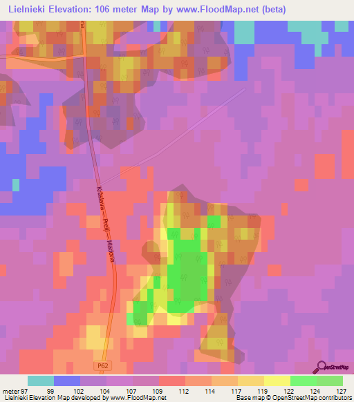 Lielnieki,Latvia Elevation Map