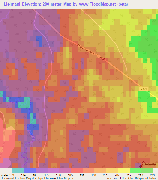 Lielmani,Latvia Elevation Map