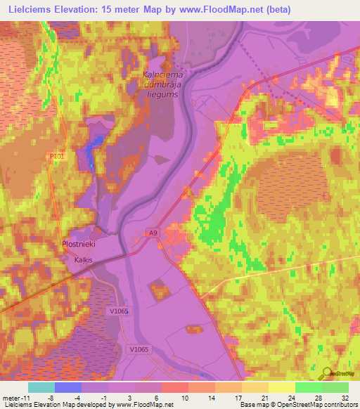 Lielciems,Latvia Elevation Map