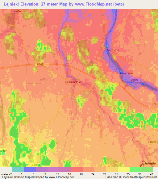 Lejnieki,Latvia Elevation Map