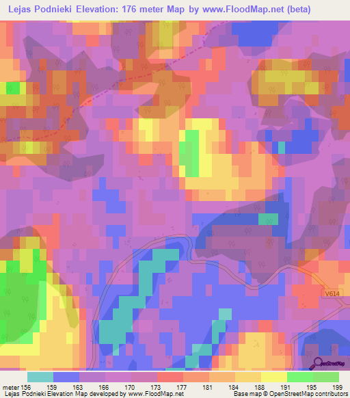 Lejas Podnieki,Latvia Elevation Map