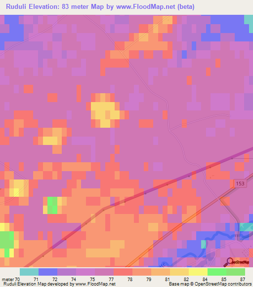 Ruduli,Latvia Elevation Map