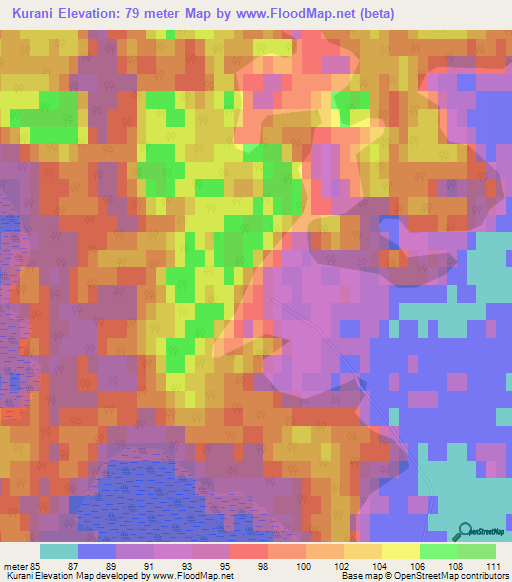 Kurani,Latvia Elevation Map