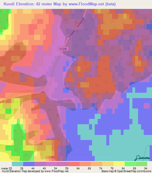 Kundi,Latvia Elevation Map