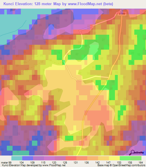 Kunci,Latvia Elevation Map