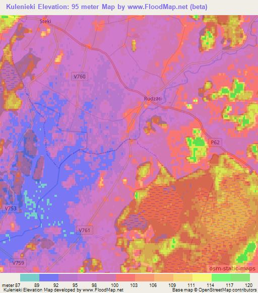 Kulenieki,Latvia Elevation Map