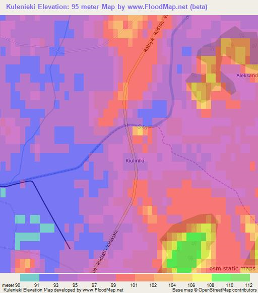 Kulenieki,Latvia Elevation Map
