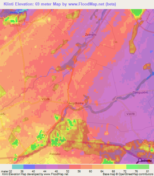 Klinti,Latvia Elevation Map