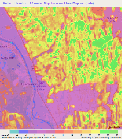 Ketleri,Latvia Elevation Map