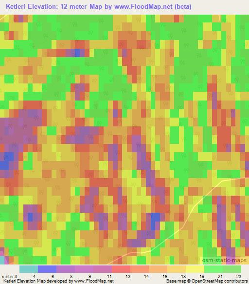 Ketleri,Latvia Elevation Map