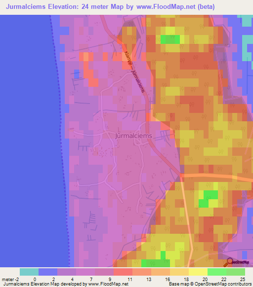 Jurmalciems,Latvia Elevation Map
