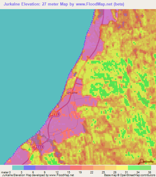 Jurkalne,Latvia Elevation Map