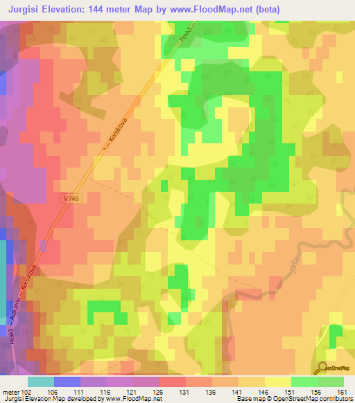 Jurgisi,Latvia Elevation Map