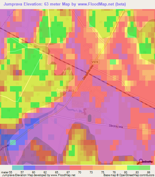 Jumprava,Latvia Elevation Map