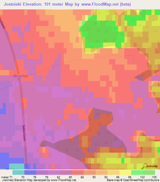 Jostnieki,Latvia Elevation Map