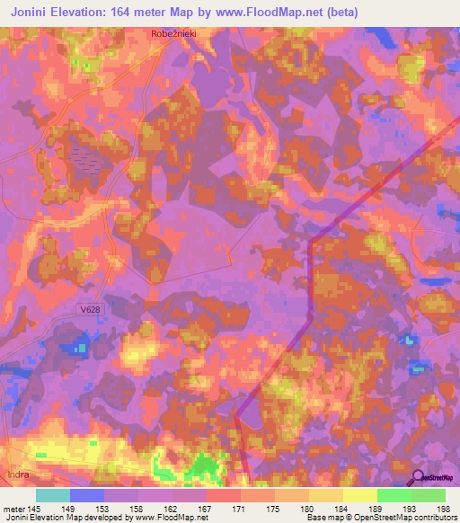 Jonini,Latvia Elevation Map