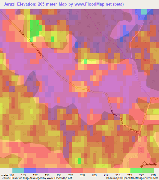 Jeruzi,Latvia Elevation Map