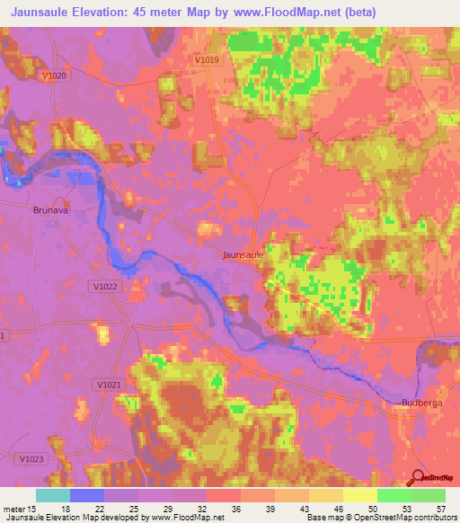 Jaunsaule,Latvia Elevation Map