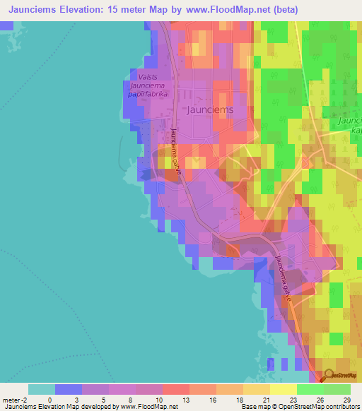 Jaunciems,Latvia Elevation Map