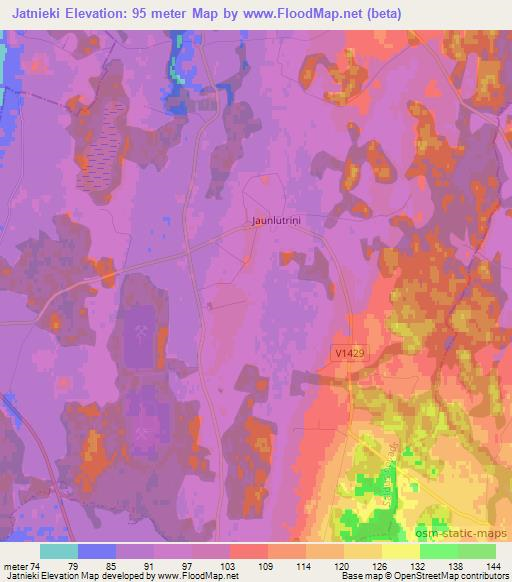 Jatnieki,Latvia Elevation Map