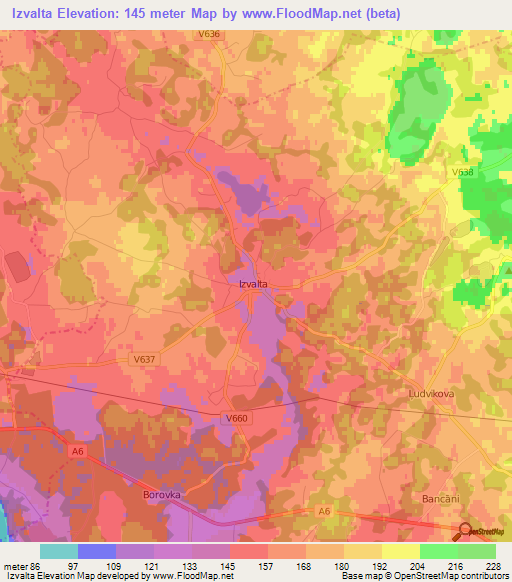 Izvalta,Latvia Elevation Map