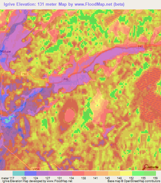 Igrive,Latvia Elevation Map