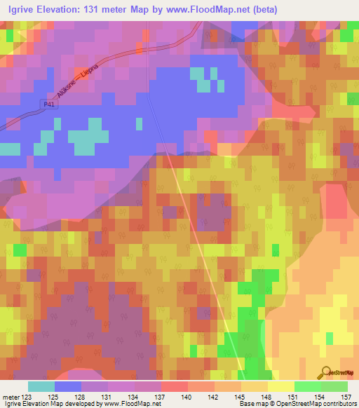 Igrive,Latvia Elevation Map