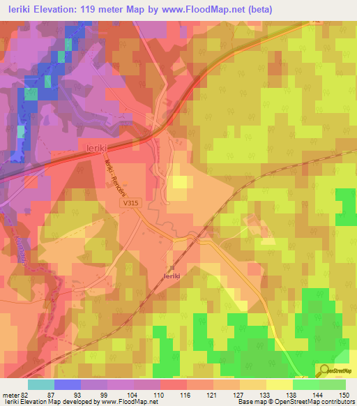 Ieriki,Latvia Elevation Map