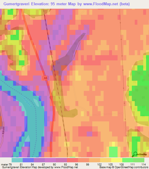 Gumertgraveri,Latvia Elevation Map