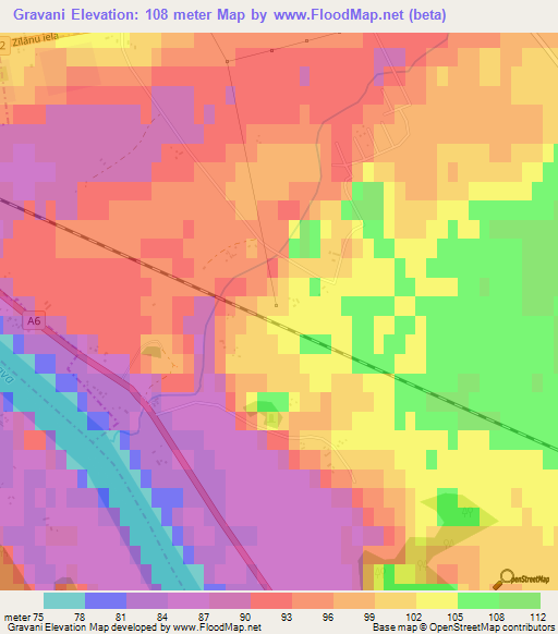 Gravani,Latvia Elevation Map