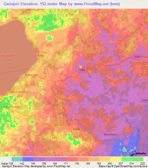 Gariejuri,Latvia Elevation Map