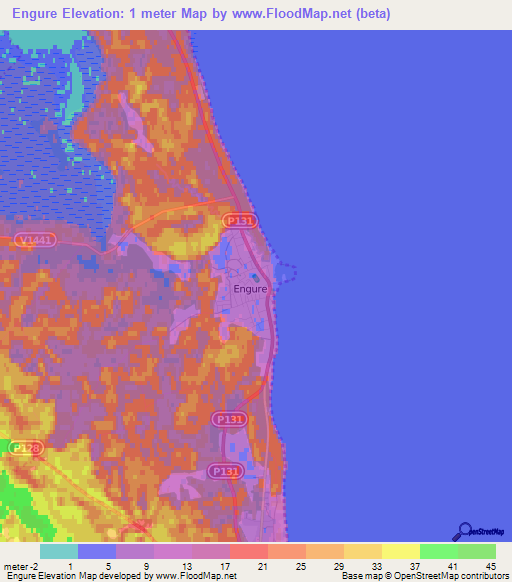 Engure,Latvia Elevation Map