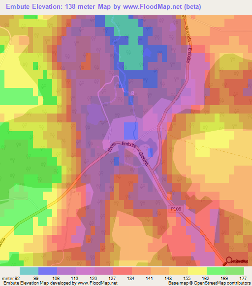 Embute,Latvia Elevation Map