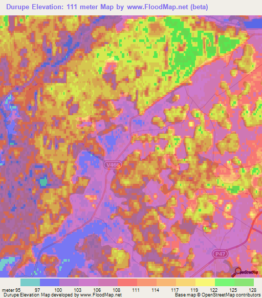 Durupe,Latvia Elevation Map