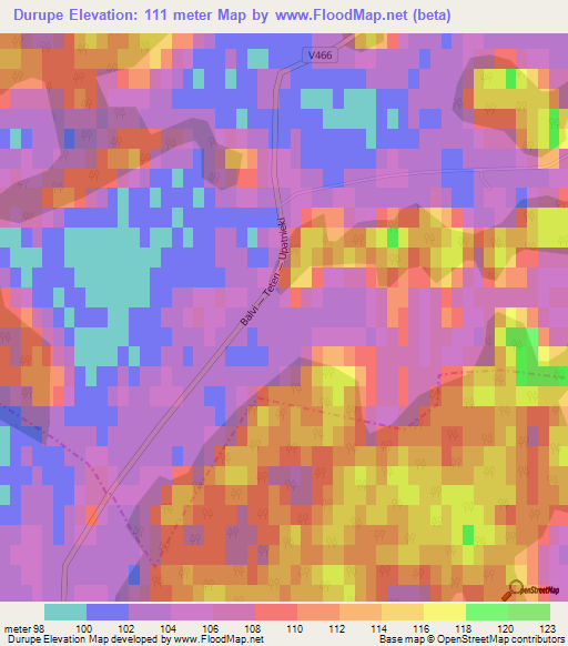 Durupe,Latvia Elevation Map