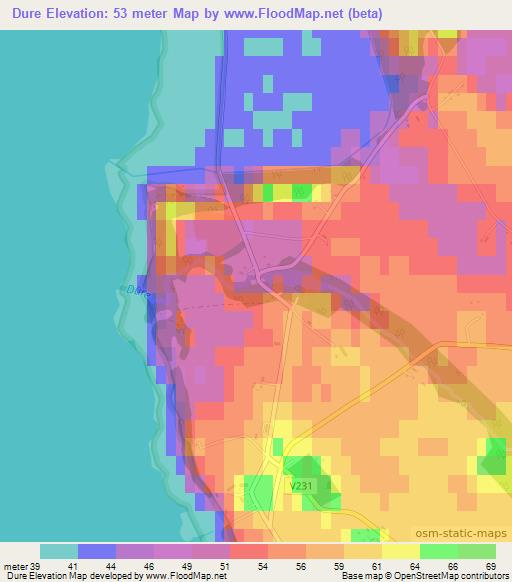 Dure,Latvia Elevation Map