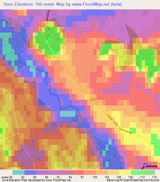 Dure,Latvia Elevation Map