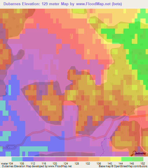 Dubarnes,Latvia Elevation Map