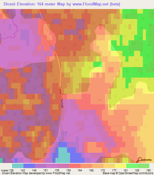 Diceni,Latvia Elevation Map