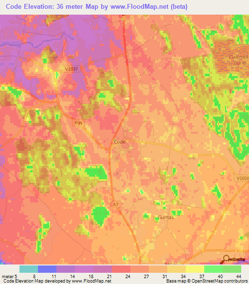 Code,Latvia Elevation Map