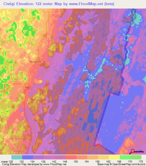 Cistigi,Latvia Elevation Map