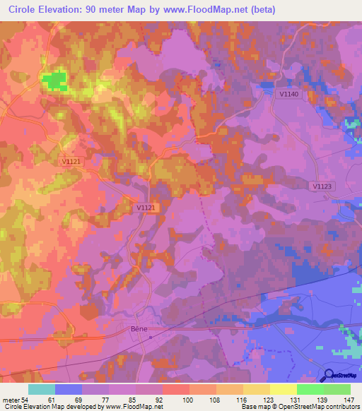 Cirole,Latvia Elevation Map