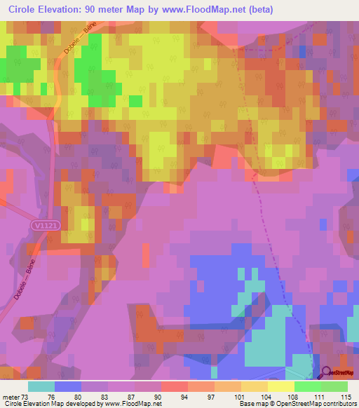 Cirole,Latvia Elevation Map