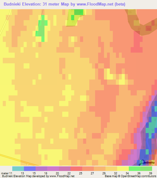 Budnieki,Latvia Elevation Map